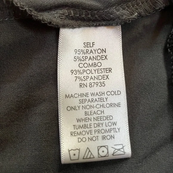 LOGO Lori Goldstein Grey Zip Up Hoodie Jacket with Black Velvet Hem - Picture 5 of 5